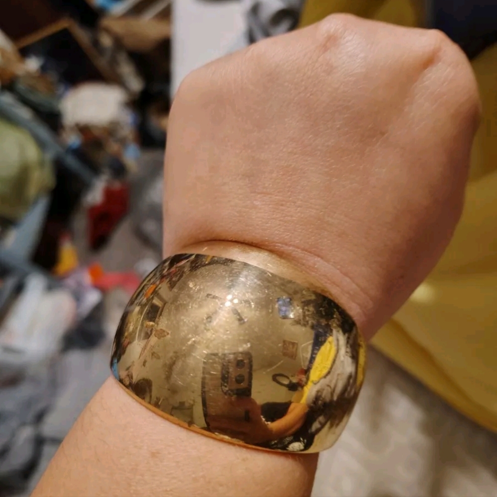 Vintage Ayre solid brass cuff bracelet